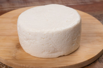Ricotta Cheese over a wooden board