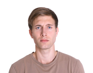 Obraz premium Portret przystojny mężczyzna na białym tle