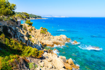 View of coast and beautiful sea at Cap Roig, Costa Brava, Spain