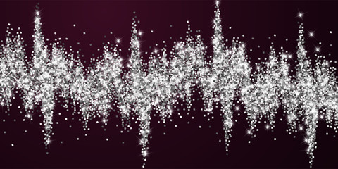 Obraz na płótnie Canvas Sparkling silver luxury sparkling confetti. Scatte