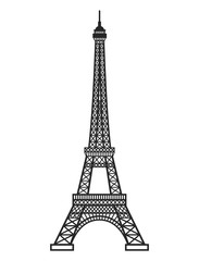 Eifel tower silhouette. Vector illustration