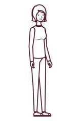 silhouette of woman in white background avatar character