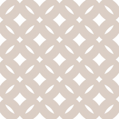 Subtle abstract seamless floral pattern. Vector beige and white background