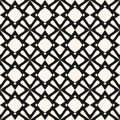 Vector monochrome mesh seamless pattern. Simple abstract geometric grid texture