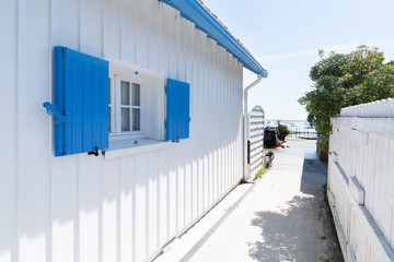 Oyster wooden village in Arcachon Bay