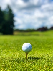 golf ball on a tee