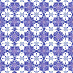 Naklejka premium Red blue geometric seamless pattern. Hand drawn wa