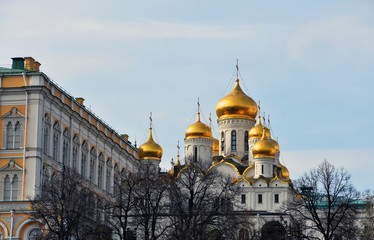 Fototapeta na wymiar Annunciation cathedral of Moscow Kremlin. Popular landmark.