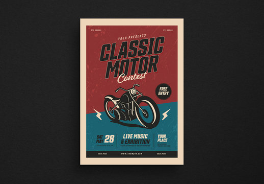 Classic Motor Show Event Flyer Layout