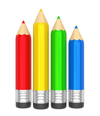 Colorful Pencils Isolated