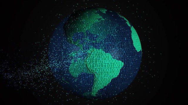 Digital 3d animated earth showing the borders of the country Uganda and the capital Kampala in 4K resolution at daytime
