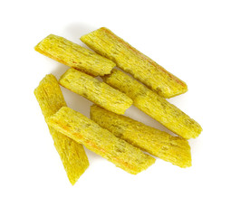 pea chips isolated on white