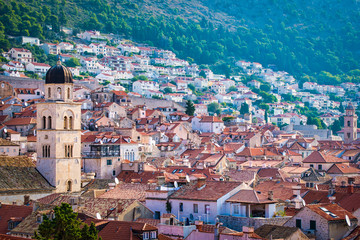 Scenic view to the houses and neighbood of Dubrovnik