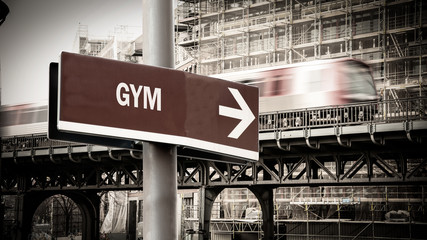 Street Sign to Gym