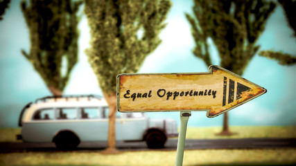 Street Sign EQUAL OPPORTUNITY