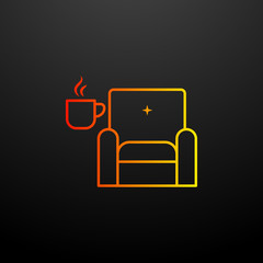 rest in a chair nolan icon. Elements of startup set. Simple icon for websites, web design, mobile app, info graphics