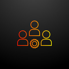 staff management mechanism nolan icon. Elements of startup set. Simple icon for websites, web design, mobile app, info graphics