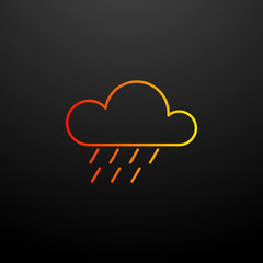 rainy cloud nolan icon. Elements of camping set. Simple icon for websites, web design, mobile app, info graphics