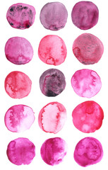 set of pink circles