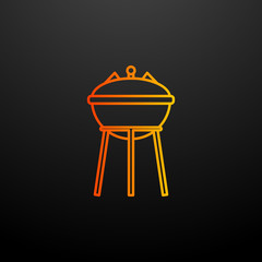 B-B-Q nolan icon. Elements of camping set. Simple icon for websites, web design, mobile app, info graphics