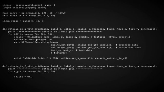 3D Hacking code data flow stream on black . Computer screen with encrypted fast typing coding symbols. Network security, programming, development, cyber encryption with blockchain and crypto concept
