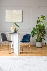vertical photo of elegant dining room, real photo