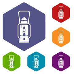 Gas lamp icon. Simple illustration of gas lamp vector icon for web