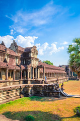 Obraz premium Ancient temple complex Angkor Wat, Siem Reap, Cambodia.