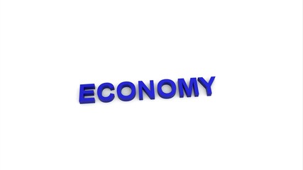 Economy missle white background 3d illustration