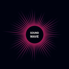 Music poster vector abstract background with dynamic sound waves