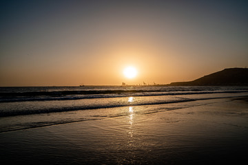 Sunset over the ocean