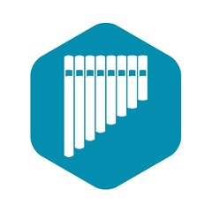 Pan flute icon in simple style on a white background vector illustration