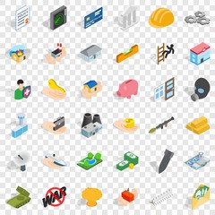 Fototapeta na wymiar Best body icons set. Isometric style of 36 best body vector icons for web for any design