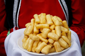 Chuck-chuck is a national Asian delicacy made from dough and honey