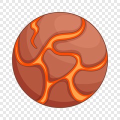 Jupiter planet icon. Cartoon illustration of Jupiter planet vector icon for web