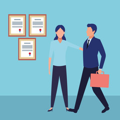 business people avatars cartoon character