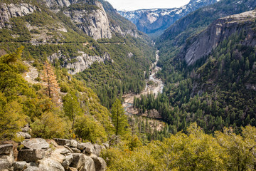 Beautiful landscape of the Yosemite National Park. California, USA