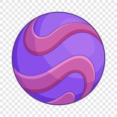 Purple abstract planet icon. Cartoon illustration of purple abstract planet vector icon for web