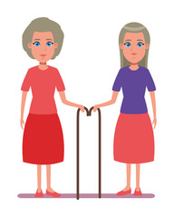 elderly people avatar cartoon character