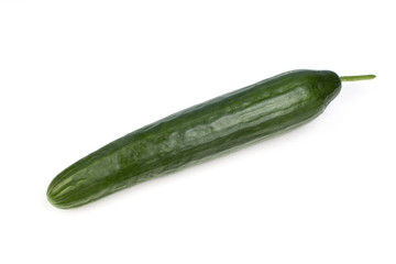 Fresh, tasty Cucumber isolated on white background.