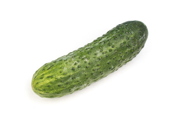 Fresh, tasty Cucumber isolated on white background.