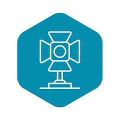 Video spot light icon. Outline video spot light vector icon for web design isolated on white background