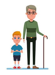 family avatar cartoon character portrait