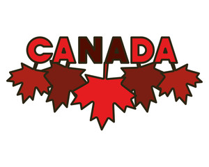Maple leaf and canada symbol design