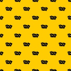Playing cards pattern seamless vector repeat geometric yellow for any design