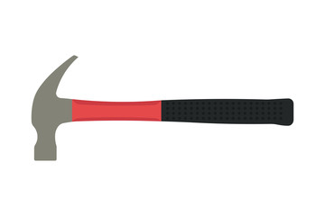 Color hammer icon. Vector drawing. Isolated object on white background. Horizontal view. Isolate.