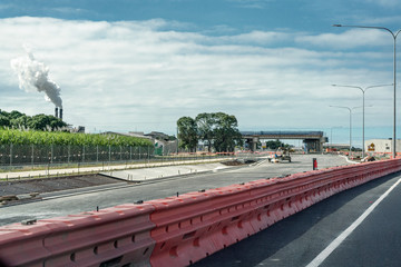 Road Works On An Australian Country Town Highway