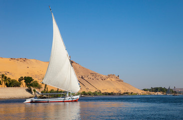 Tumbas de los Nobles, Faluca,Assuan, Valle del Nilo, Egipto