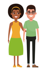 couple avatar cartoon character portrait