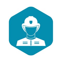 Firefighter icon in simple style on a white background vector illustration